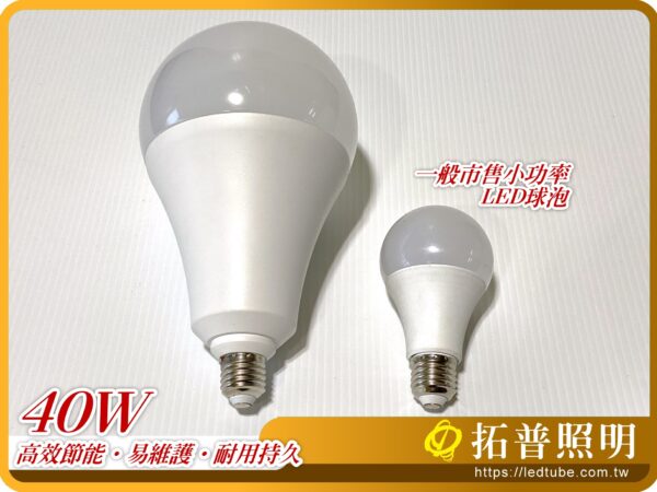 40W LED燈泡,球泡燈,高效節能燈 產品特色:適用天井燈燈具